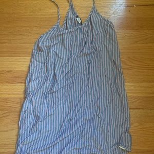 BDG Blue and Red Striped Flowy Summer Dress